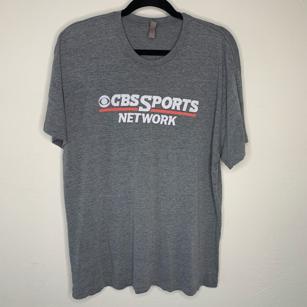 CBS Sports Network Gray Graphic  Tee T shirt Sz XL